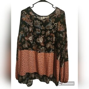 "The Faye" Multi Patchwork Dolman Top